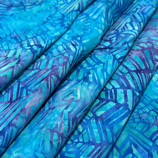 Feldman Premium Indonesian Batik Turquoise Crackle Fabric
